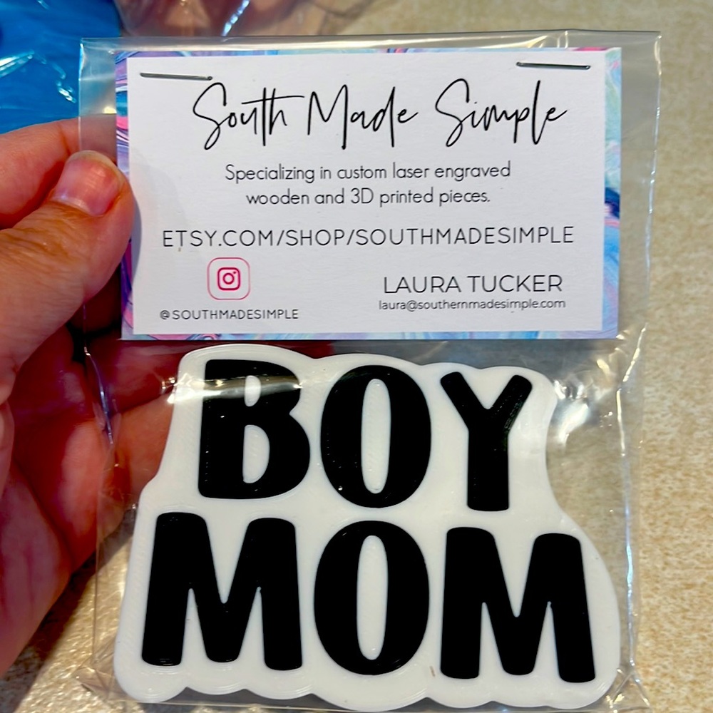 Bogg bag charm boy mom
